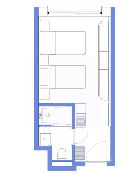 Студия Ставропольский край, Пятигорск ул. Леваневского, 3Д (21.1 м) - Фото 1