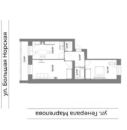 2-к кв. Ярославская область, Ярославль ул. Комкора Хрипина, 2 (60.3 м) - Фото 2