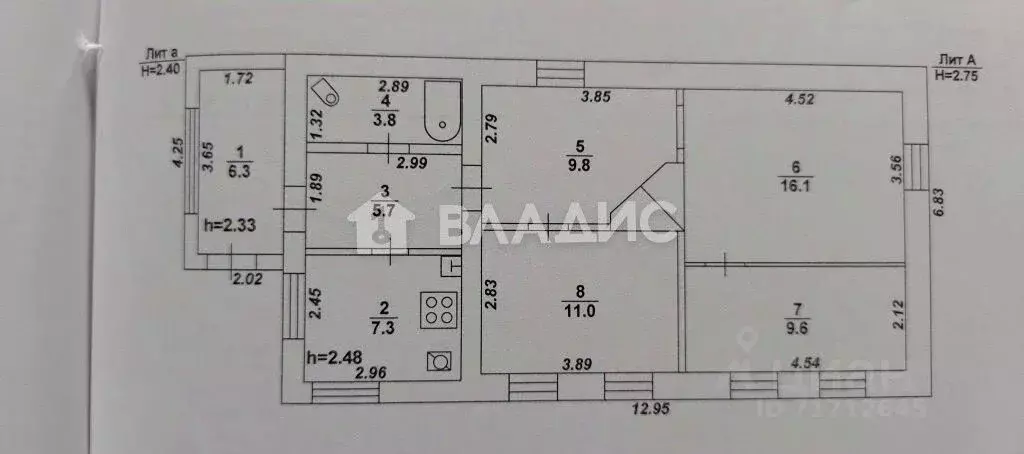 Дом в Воронежская область, с. Каширское ул. Октябрьская, 21 (70 м) - Фото 2