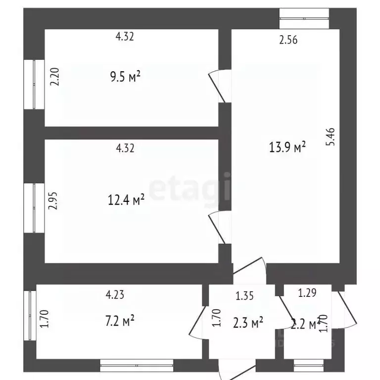 Дом в Крым, Сакский район, с. Митяево ул. Ленина, 9 (53 м) - Фото 1