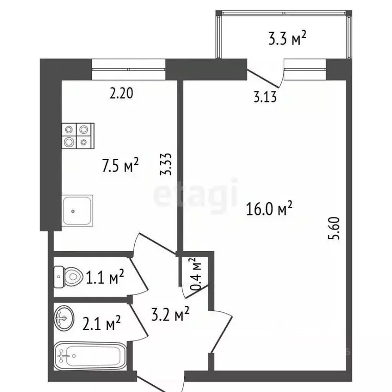 1-к кв. Хабаровский край, Комсомольск-на-Амуре Магистральное ш., 41К1 ... - Фото 2
