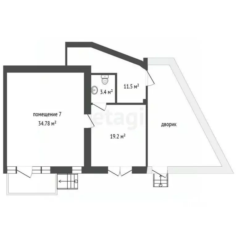 Торговая площадь в Крым, Ялта муниципальный округ, Отрадное пгт ул. ... - Фото 2