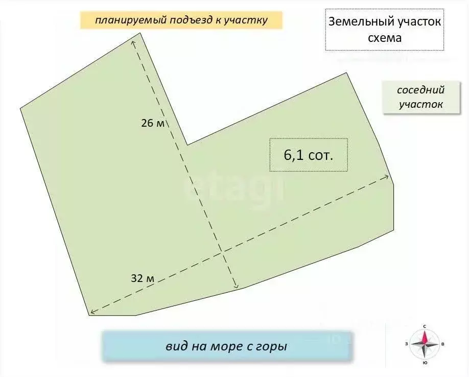 Участок в Крым, Судак муниципальный округ, с. Морское ул. Виноградная ... - Фото 2