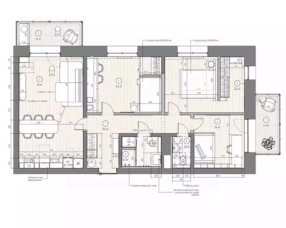 3-к кв. Иркутская область, Иркутск ул. Юрия Левитанского, 16 (84.2 м) - Фото 1