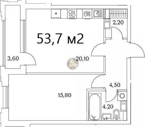 1-к кв. Санкт-Петербург Планерная ул., 99 (53.7 м) - Фото 2