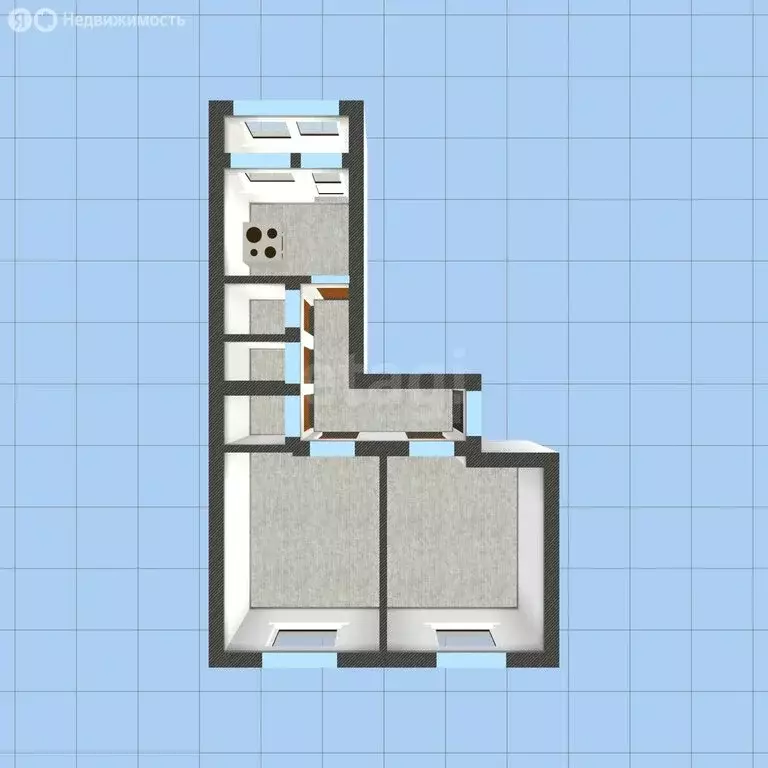 2-комнатная квартира: Губкин, улица Анатолия Кретова, 9А (67.4 м) - Фото 1