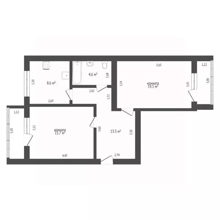 2-к кв. Ставропольский край, Ставрополь Чапаевка мкр, ул. Заветная, 2 ... - Фото 2