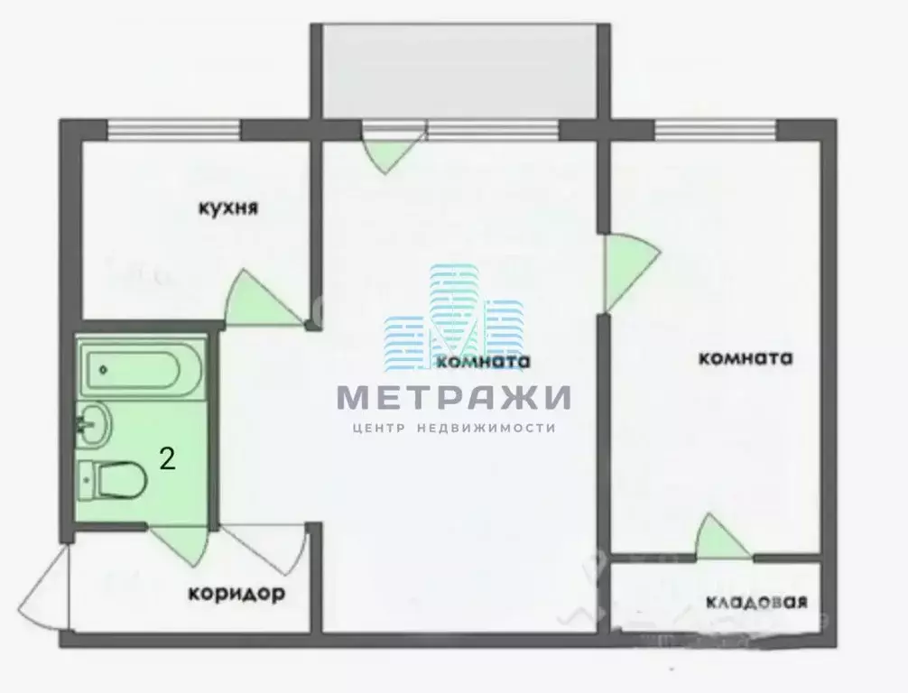 2-к кв. Калужская область, Калуга ул. Ленина, 41 (45.0 м) - Фото 2