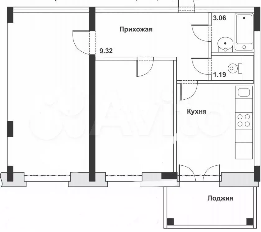 2-к. квартира, 65 м, 1/12 эт. - Фото 0