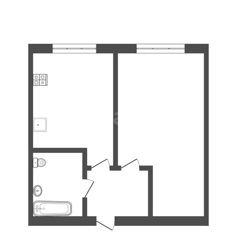 1-комнатная квартира: Тульская область, городской округ Тула, деревня ... - Фото 1
