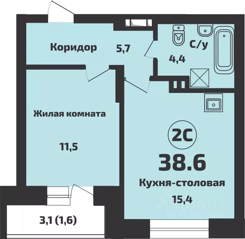 1-к кв. Новосибирская область, Новосибирский район, Станционный ... - Фото 0