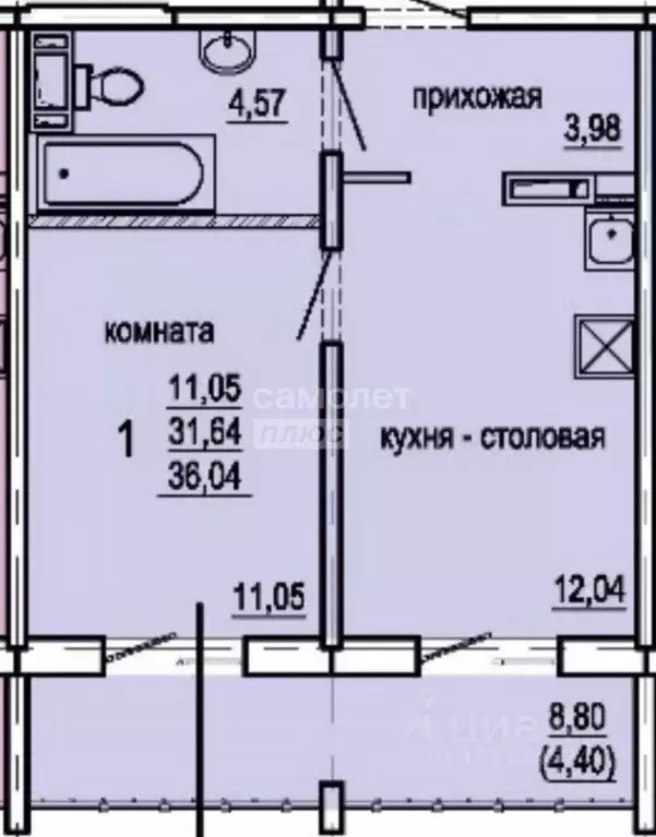 1-к кв. Челябинская область, Челябинск ул. Дружбы, 5 (31.64 м) - Фото 1