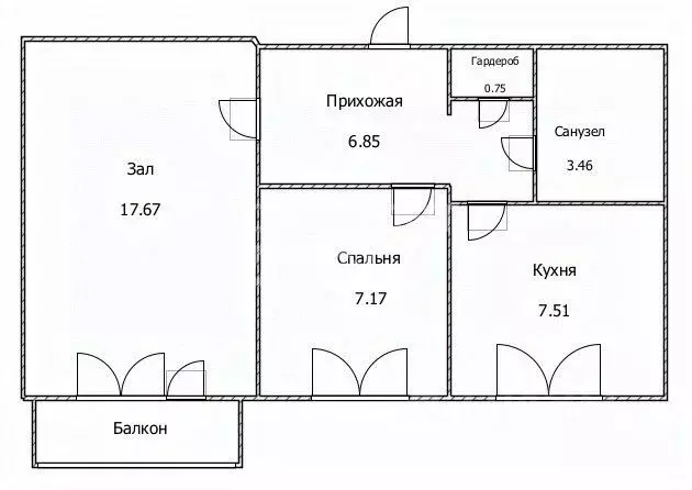 2-к кв. Ульяновская область, Ульяновск Камышинская ул., 50 (43.0 м) - Фото 1