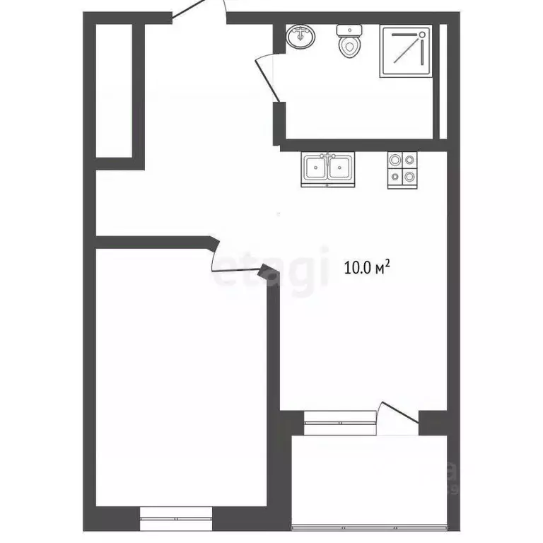 2-к кв. Крым, Ялта ул. Дражинского, 48 (45.0 м) - Фото 1