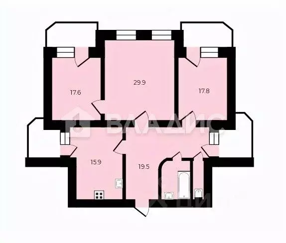 3-к кв. Владимирская область, Владимир ул. Чайковского, 25а (108.1 м) - Фото 2