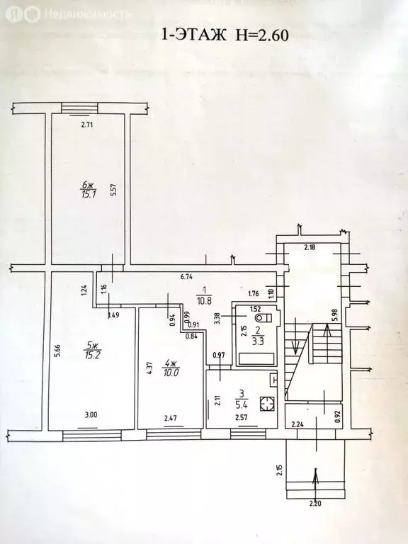 3-комнатная квартира: Зеленоградск, улица Победы, 15 (60.1 м) - Фото 0