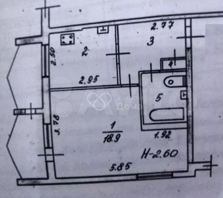 1-к. квартира, 38,6 м, 4/9 эт. - Фото 0