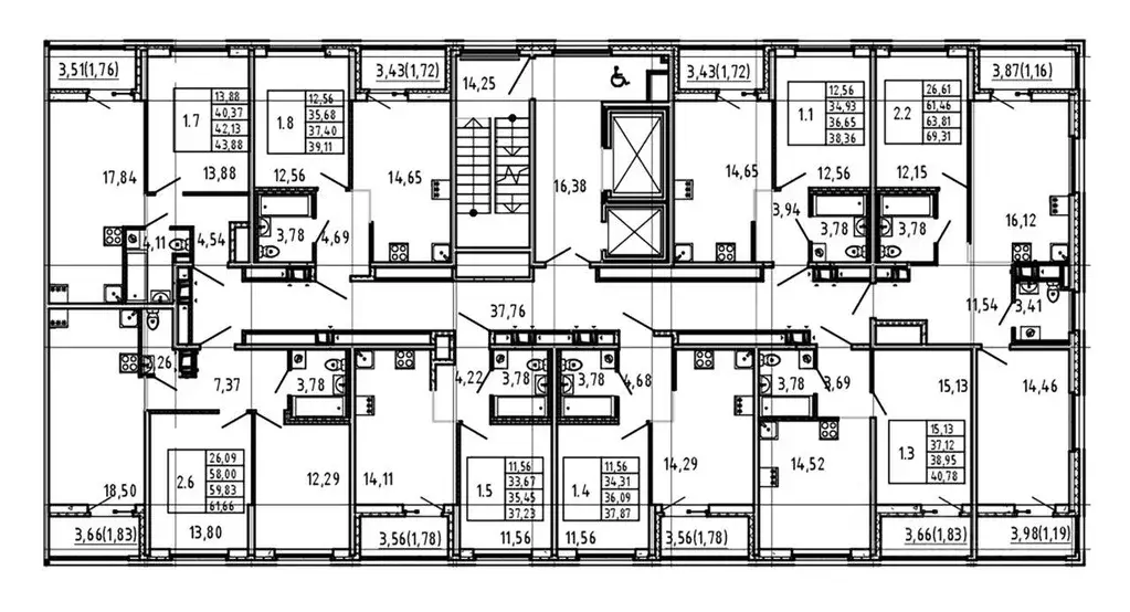 Квартира, 1 комната, 35.45 м - Фото 1