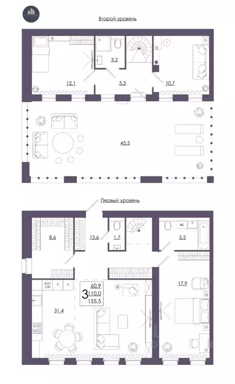 3-к кв. Смоленская область, Смоленск ул. 2-я Киевская, 20Ак1 (155.5 м) - Фото 0