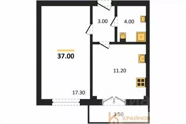 1-к кв. Воронежская область, Воронеж Цимлянская ул., 10В (37.0 м) - Фото 0