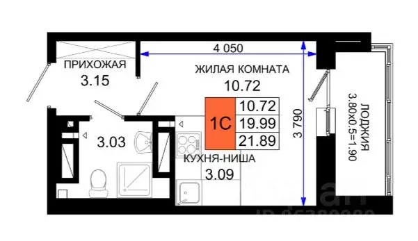 Студия Ростовская область, Ростов-на-Дону Нефтекачка кв-л, Октябрь ... - Фото 0