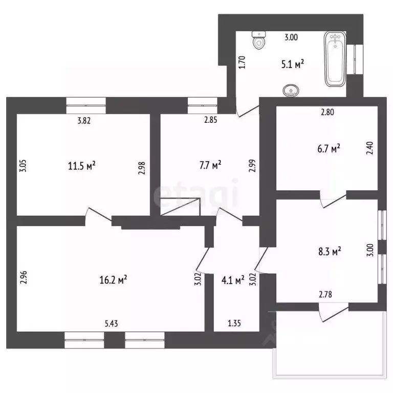 Дом в Крым, Черноморский район, с. Далекое ул. Мичурина, 20 (60 м) - Фото 2