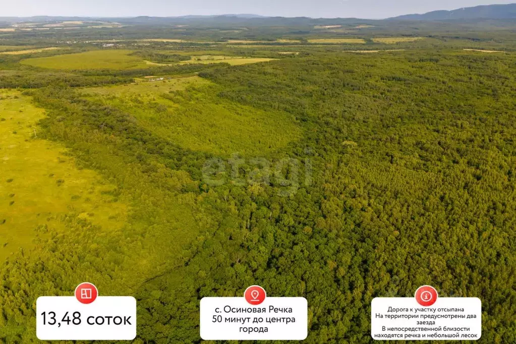 Участок в Хабаровский край, Хабаровский район, Осиновореченское с/пос, ... - Фото 1