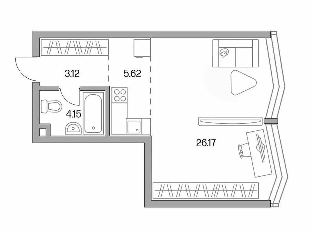 Квартира-студия: Москва, ул. Народного Ополчения (40.58 м) - Фото 0