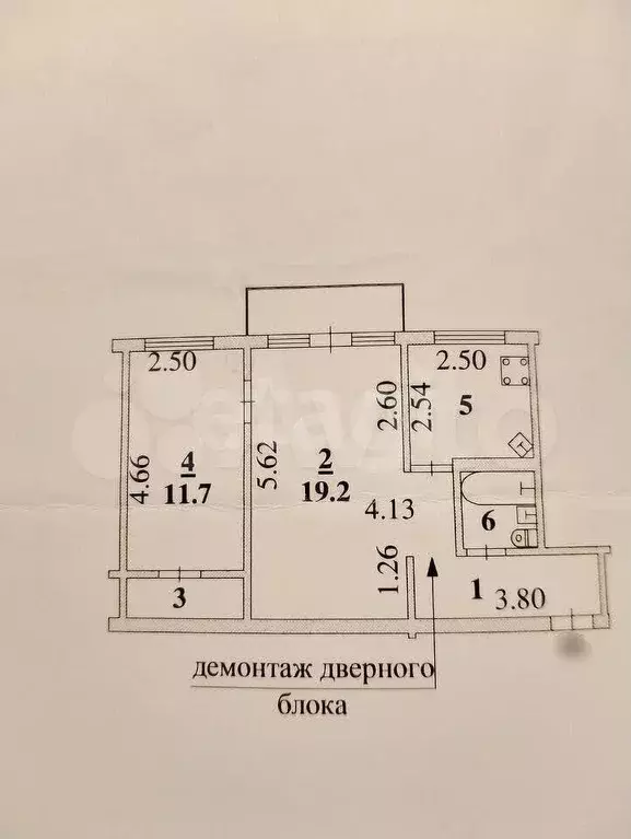 2-к. квартира, 46,7 м, 2/5 эт. - Фото 0