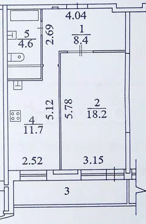 1-к. квартира, 44,2 м, 3/24 эт. - Фото 0