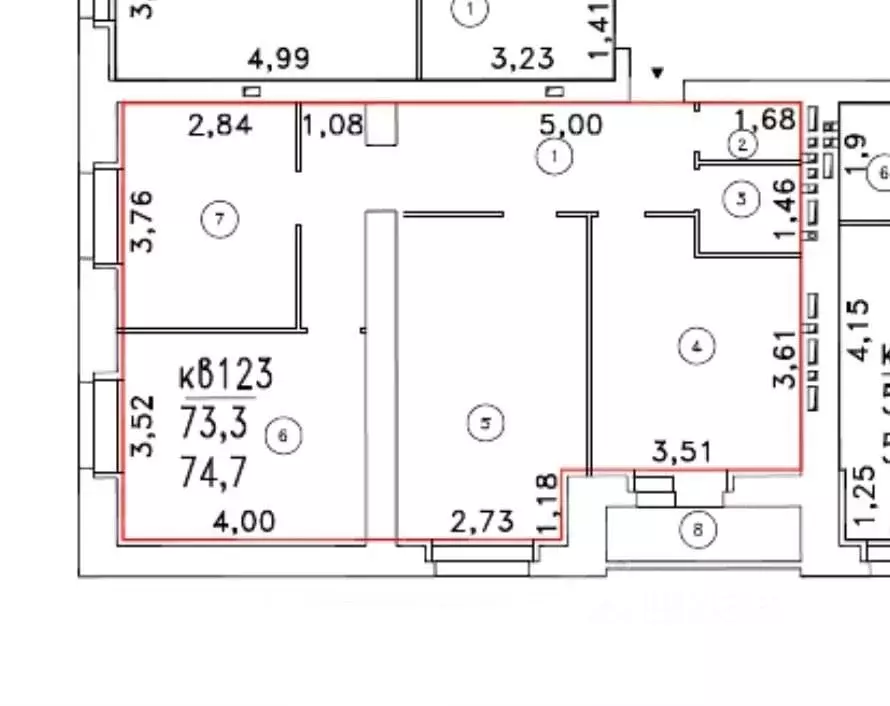 3-к кв. Тамбовская область, Тамбовский муниципальный округ, д. Крутые ... - Фото 1