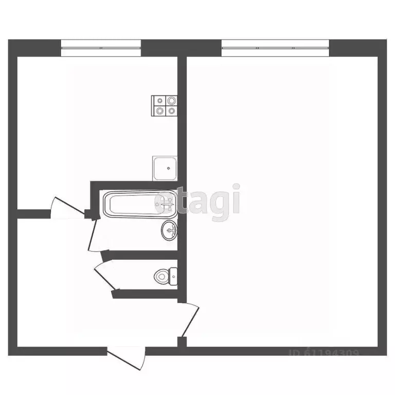1-к кв. Мордовия, Саранск Ярославская ул., 15с1 (33.2 м) - Фото 1