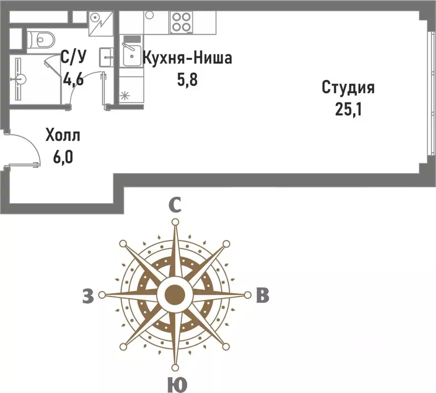 1-к кв. Москва Рубцовско-Дворцовая ул., 4 (41.5 м) - Фото 0