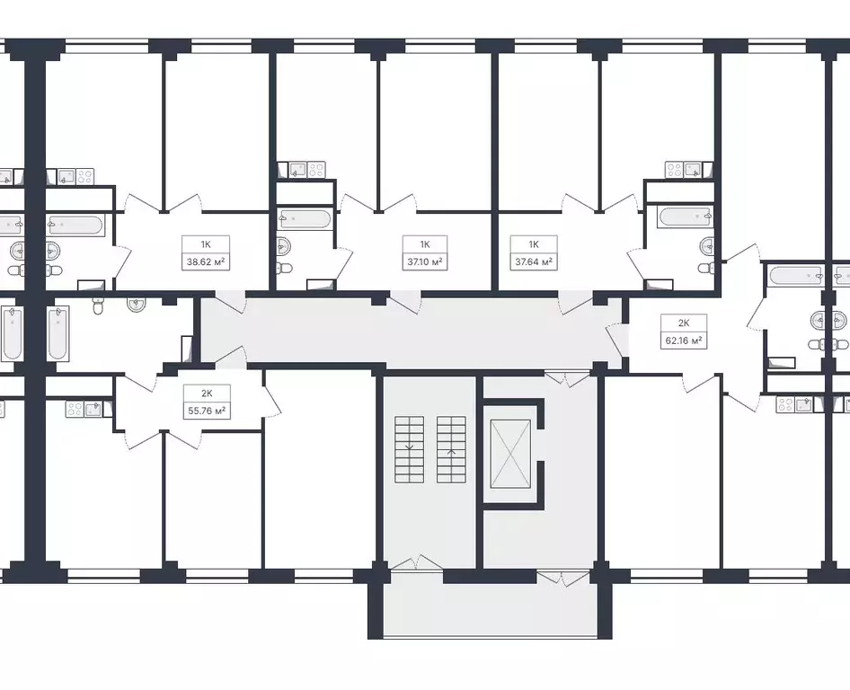 2-к кв. Ставропольский край, Ессентуки ул. Благодатная, 22к2 (62.16 м) - Фото 2