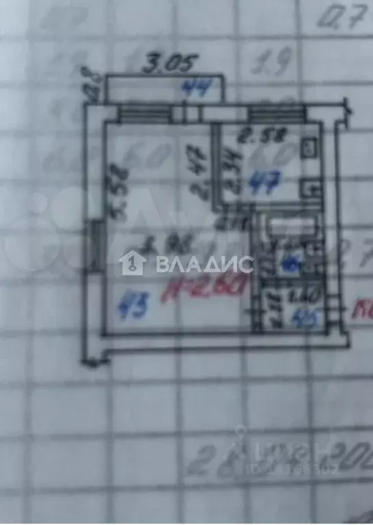 1-к кв. Белгородская область, Белгород Студенческая ул., 11 (31.0 м) - Фото 2