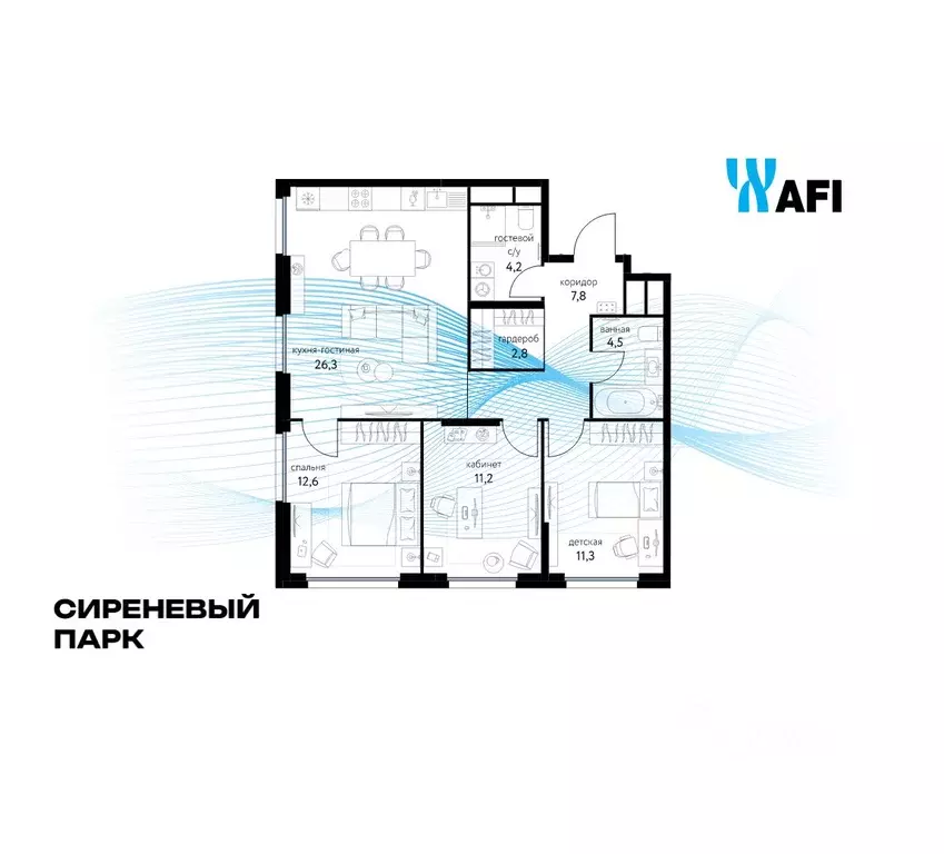4-к кв. Москва Сиреневый парк жилой комплекс (80.6 м) - Фото 1