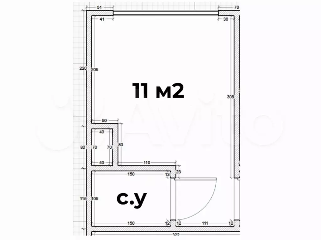 Апартаменты-студия, 11 м, 1/13 эт. - Фото 0