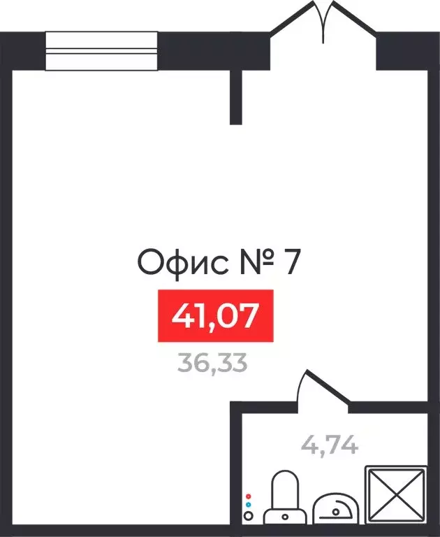 Офис (41.07 м) - Фото 2