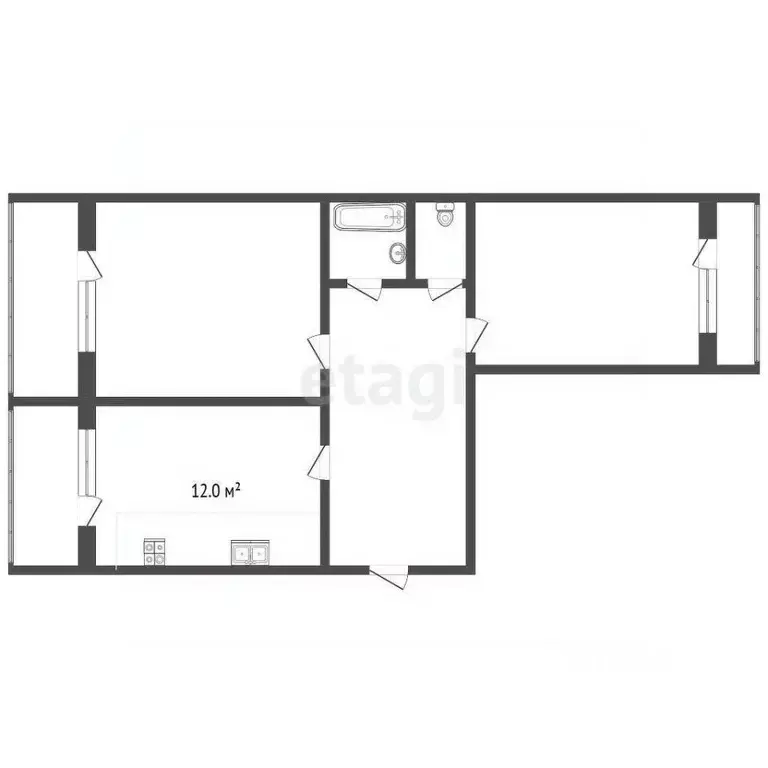 2-к кв. Ставропольский край, Пятигорск ул. Кочубея (47.5 м) - Фото 2