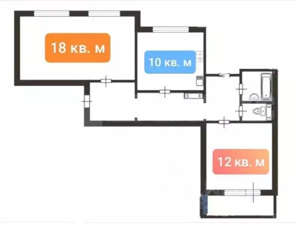 2-к кв. Санкт-Петербург просп. Сизова, 20К1 (60.0 м) - Фото 2