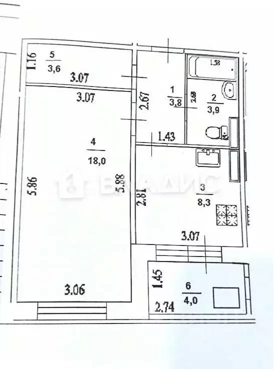 1-к кв. Башкортостан, Уфа ул. Бехтерева, 10/1 (39.6 м) - Фото 1