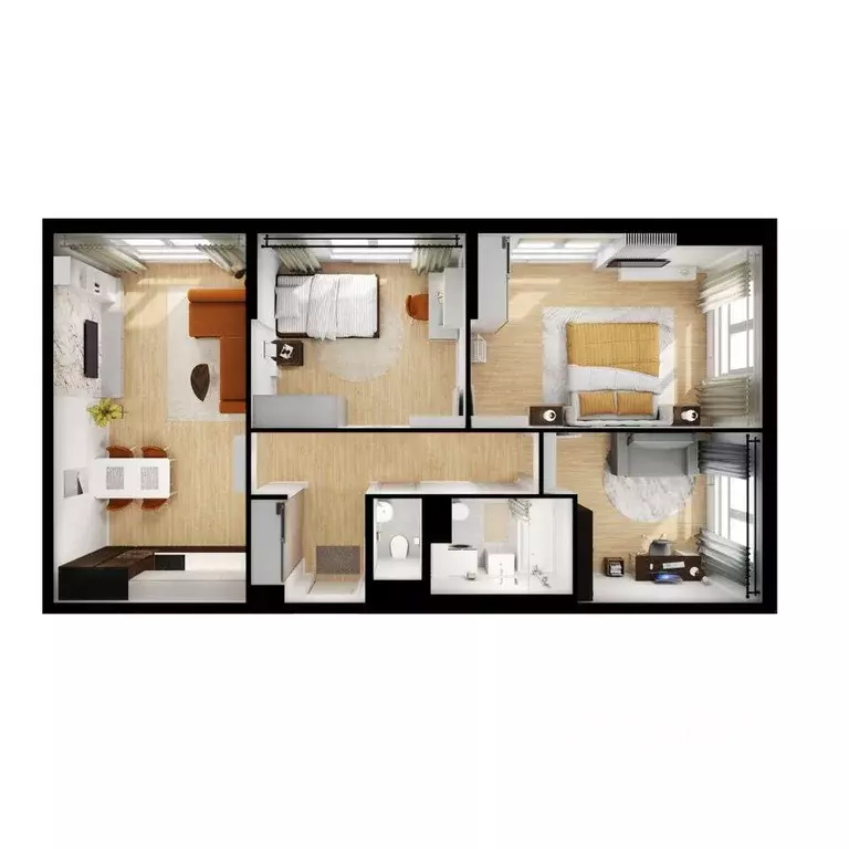 Квартира, 3 комнаты, 75.9 м - Фото 2