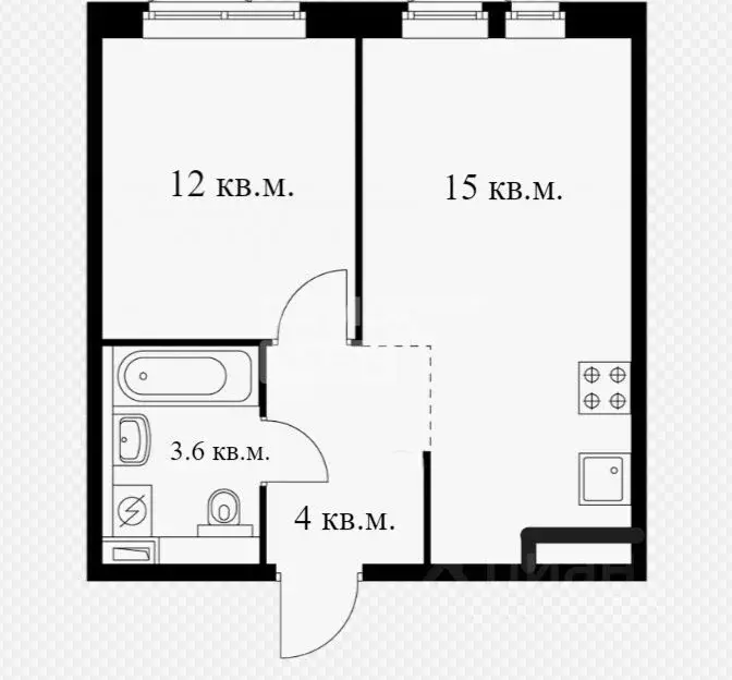 1-к кв. Москва пос. Коммунарка, ул. Бачуринская, 9Ак1 (33.6 м) - Фото 1