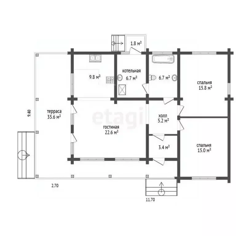 Дом в Ярославская область, Рыбинск ул. Баумана, 16 (160 м) - Фото 2