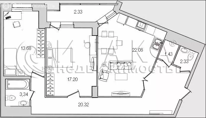 2-комнатная квартира: Санкт-Петербург, улица Руднева, 16 (83.5 м) - Фото 1