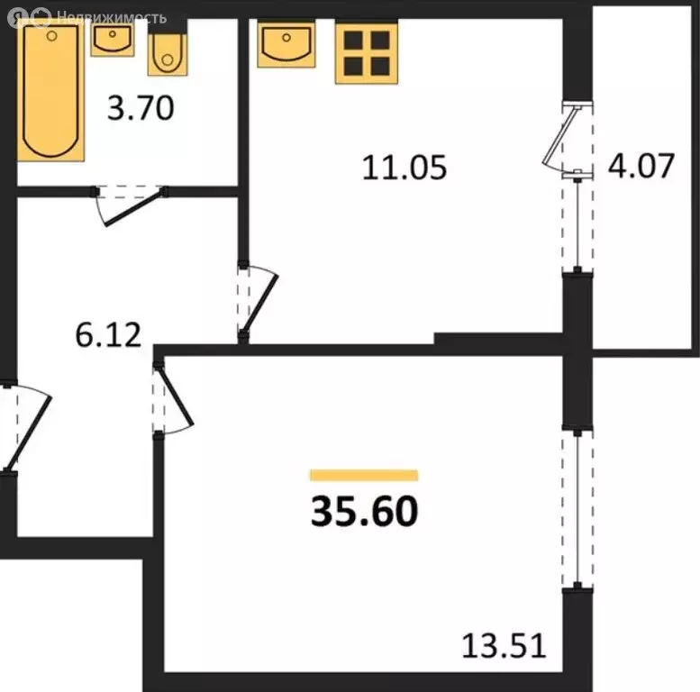 1-комнатная квартира: Судак, улица Айвазовского, 8 (39.1 м) - Фото 1