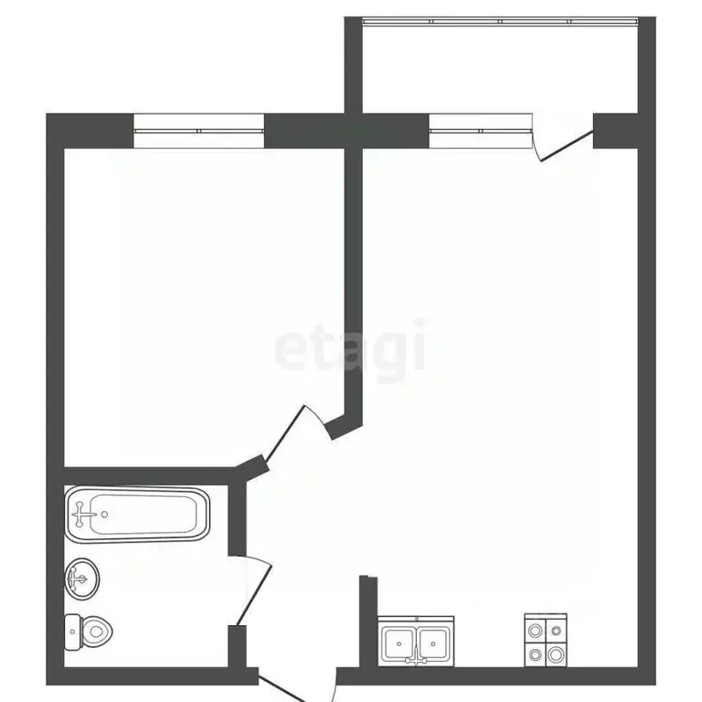 1-к кв. Вологодская область, Вологда ул. Космонавта Беляева, 32к1 ... - Фото 2