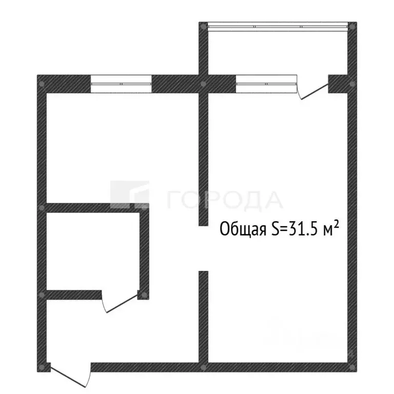 1-к кв. Алтайский край, Барнаул ул. Никитина, 28 (31.5 м) - Фото 1