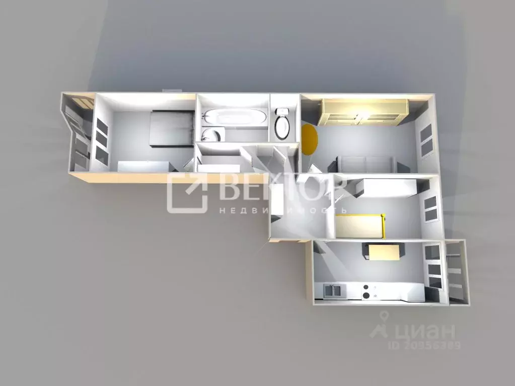 3-к кв. Костромская область, Кострома ул. Свердлова, 80 (64.6 м) - Фото 2