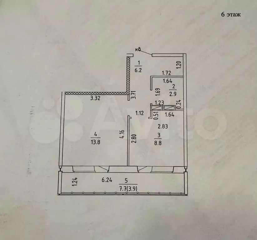 1-к. квартира, 37 м, 6/17 эт. - Фото 0